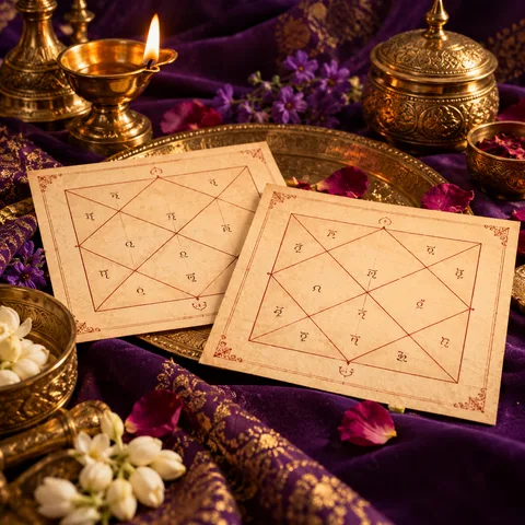 Horoscope matching illustration