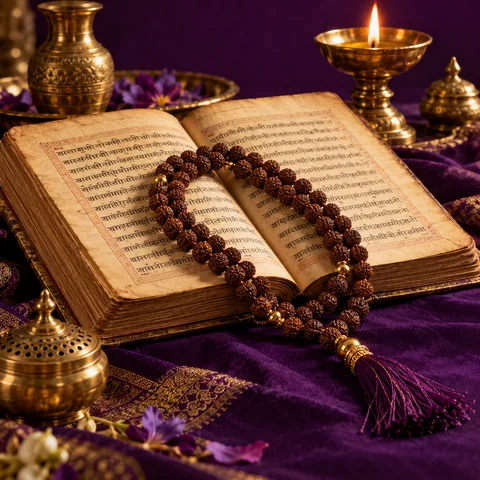 Mantra recitation illustration