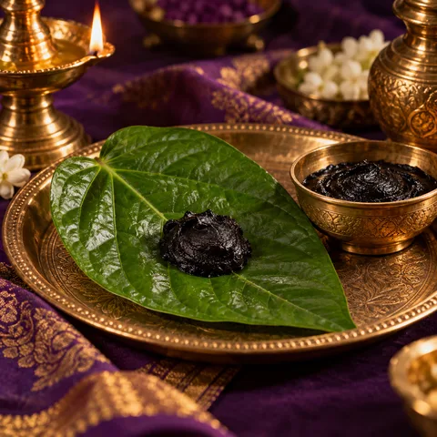 Traditional Anjanam divination illustration